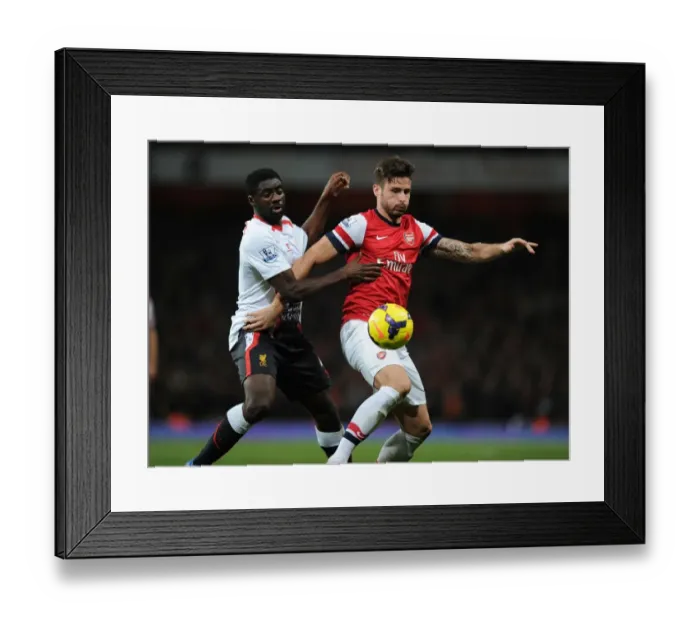 Framed Print : Clash of Giants: Arsenal vs. Liverpool - A Battle at Emirates Stadium (2013-14)