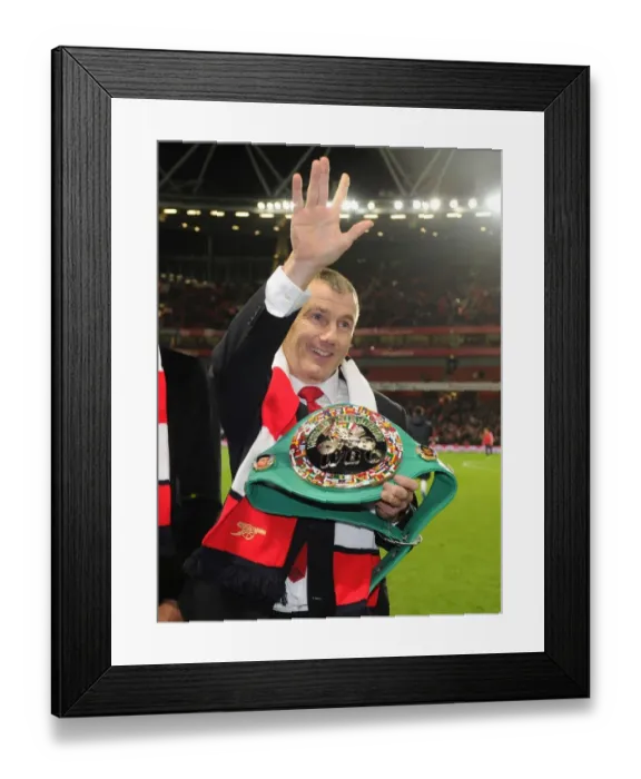 Framed Print : Arsenal vs. Liverpool: Passionate Fan Amidst the Premier League Battle Framed Print : Arsenal vs. Liverpool: Passionate Fan Amidst the Premier League Battle