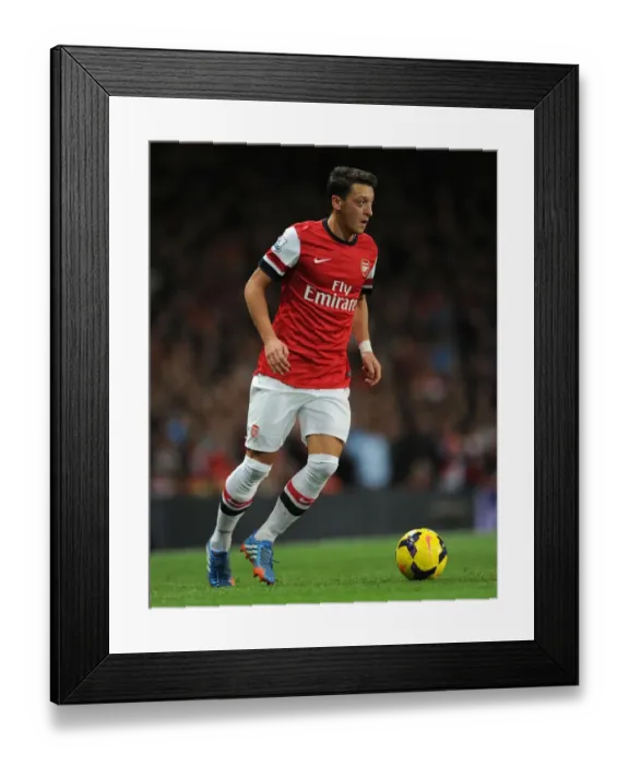 Framed Print : Mesut Ozil in Action: Arsenal vs. Liverpool, Premier League 2013-14