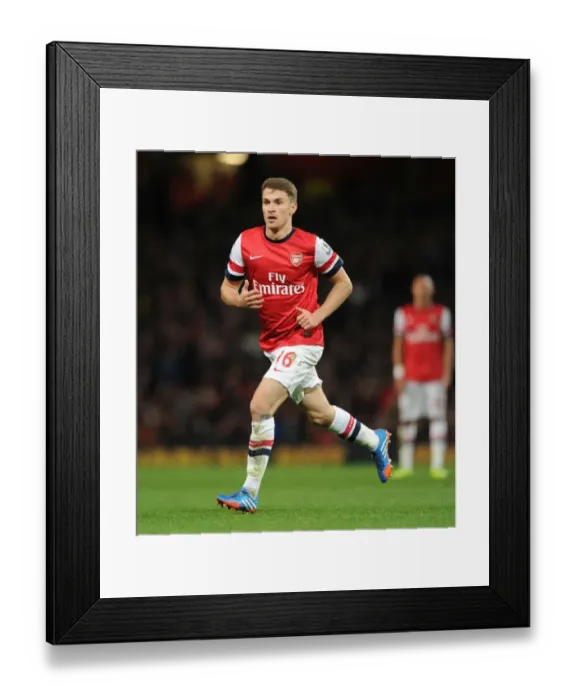Framed Print : Arsenal vs. Liverpool: Aaron Ramsey in Action, 2013-14 Premier League