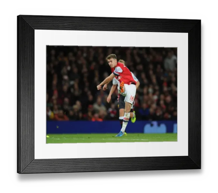 Framed Print : Ramsey Scores the Second: Arsenal vs. Liverpool, 2013-14 Premier League