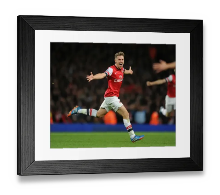 Framed Print : Aaron Ramsey's Brace: Arsenal's Victory Over Liverpool (2013-14)