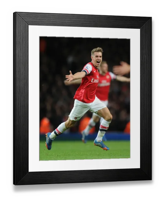 Framed Print : Aaron Ramsey's Brace: Arsenal vs. Liverpool, Premier League 2013-14 Framed Print : Aaron Ramsey's Brace: Arsenal vs. Liverpool, Premier League 2013-14
