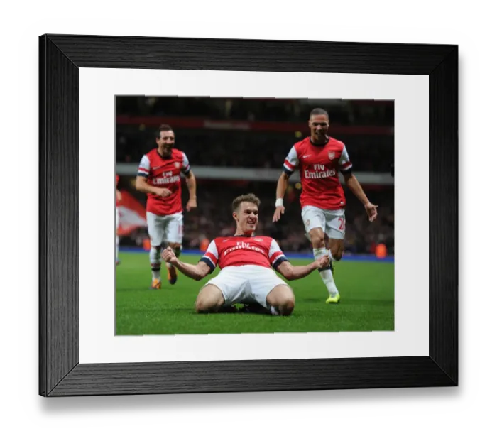 Framed Print : Ramsey's Brace: Thrilling Arsenal Victory Over Liverpool (2013-14)
