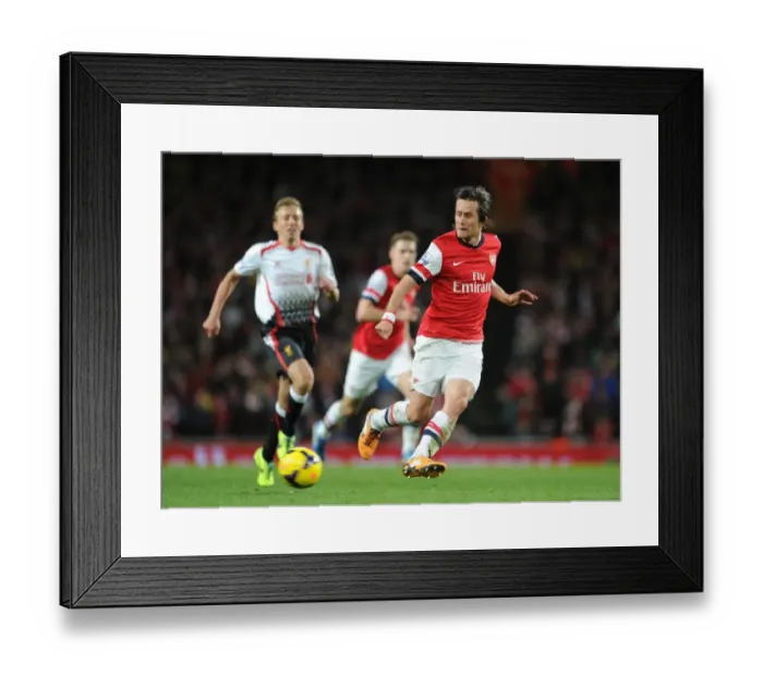 Framed Print : Tomas Rosicky (Arsenal). Arsenal 2: 0 Liverpool. Barclays Premier League. Emirates Stadium, 2  /  11  /  13
