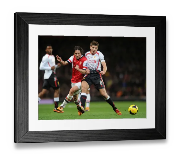 Framed Print : Arsenal vs. Liverpool: Rosicky vs. Gerrard - Premier League Clash at Emirates Stadium (2013-14) Framed Print : Arsenal vs. Liverpool: Rosicky vs. Gerrard - Premier League Clash at Emirates Stadium (2013-14)