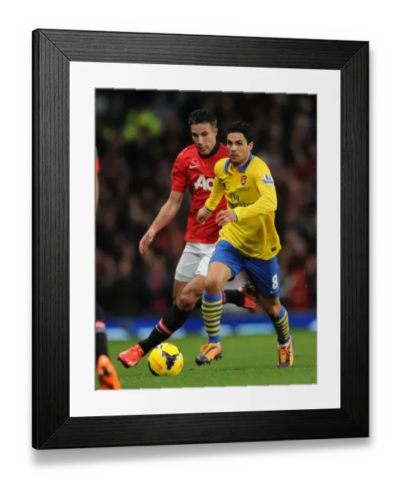 Framed Print : Clash of Titans: Arteta vs. van Persie - Manchester United vs. Arsenal, Premier League, 2013