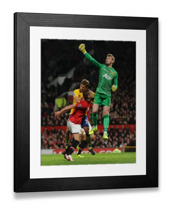 Framed Print : Flamini vs. Vidic: Intense Clash Between Arsenal and Manchester United (2013-14)