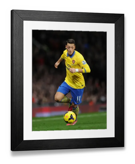 Framed Print : Mesut Ozil: Manchester United vs. Arsenal, Premier League Showdown (2013-14)