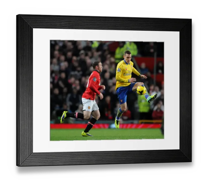Framed Print : Vermaelen vs. Rooney: Battle at Old Trafford - Manchester United vs. Arsenal, Premier League 2013-14 Framed Print : Vermaelen vs. Rooney: Battle at Old Trafford - Manchester United vs. Arsenal, Premier League 2013-14