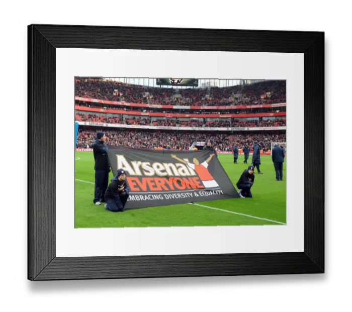 Framed Print : Arsenal for Everyone. Arsenal 2: 0 Southampton. Barclays Premier League. Emirates Stadium, 23  /  11  /  13