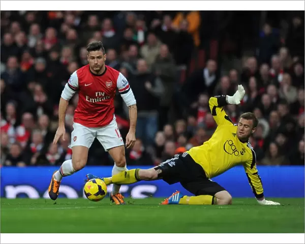 Giroud's Dramatic Goal: Arsenal vs Southampton, Premier League 2013-14