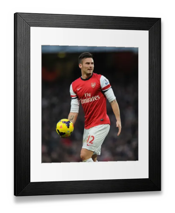Framed Print : Olivier Giroud: In Action for Arsenal (2013-14) Framed Print : Olivier Giroud: In Action for Arsenal (2013-14)