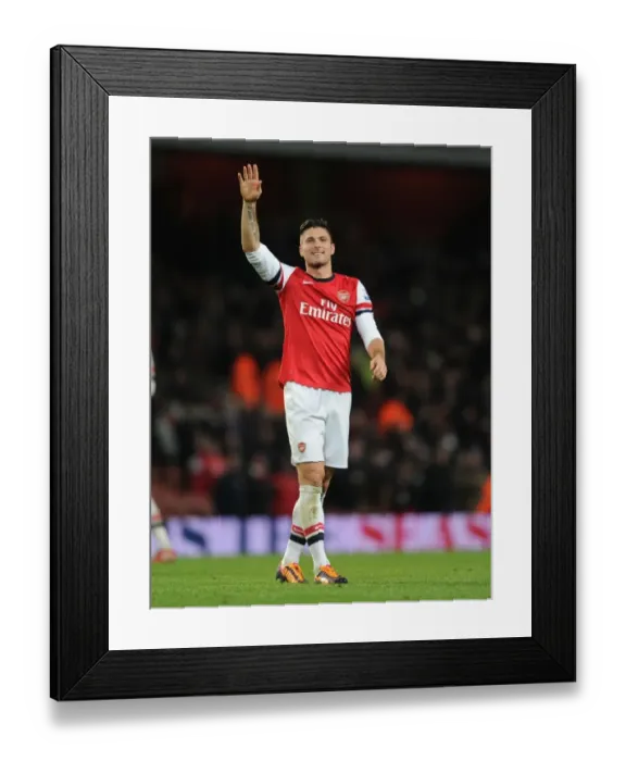 Framed Print : Olivier Giroud's Goal: Arsenal Celebrate Victory over Southampton (2013-14) Framed Print : Olivier Giroud's Goal: Arsenal Celebrate Victory over Southampton (2013-14)