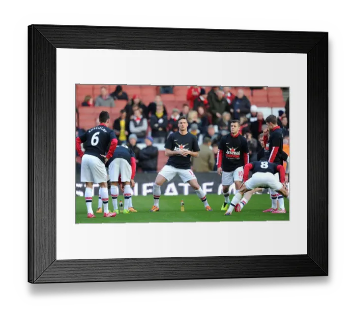 Framed Print : Olivier Giroud and Jack Wilshere (Arsenal) in their Arsenal for Everyone Tshirts Framed Print : Olivier Giroud and Jack Wilshere (Arsenal) in their Arsenal for Everyone Tshirts