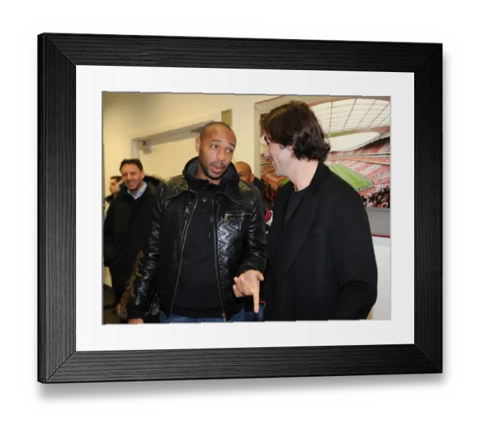 Framed Print : Arsenal Legends Henry and Pires Reunited Before Arsenal v Southampton Clash Framed Print : Arsenal Legends Henry and Pires Reunited Before Arsenal v Southampton Clash
