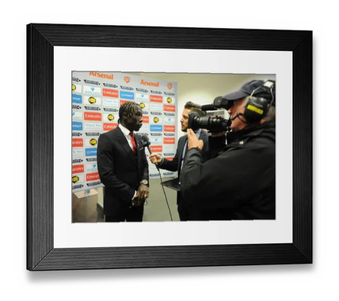 Framed Print : Bacary Sagna: Arsenal Star's Pre-Match Interview Before Arsenal vs Southampton (2013-14) Framed Print : Bacary Sagna: Arsenal Star's Pre-Match Interview Before Arsenal vs Southampton (2013-14)