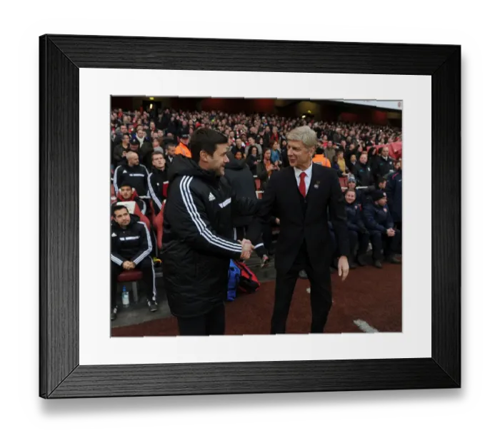 Framed Print : Arsene Wenger and Mauricio Pochettino: A Pre-Match Encounter (Arsenal vs. Southampton, 2013-14) Framed Print : Arsene Wenger and Mauricio Pochettino: A Pre-Match Encounter (Arsenal vs. Southampton, 2013-14)