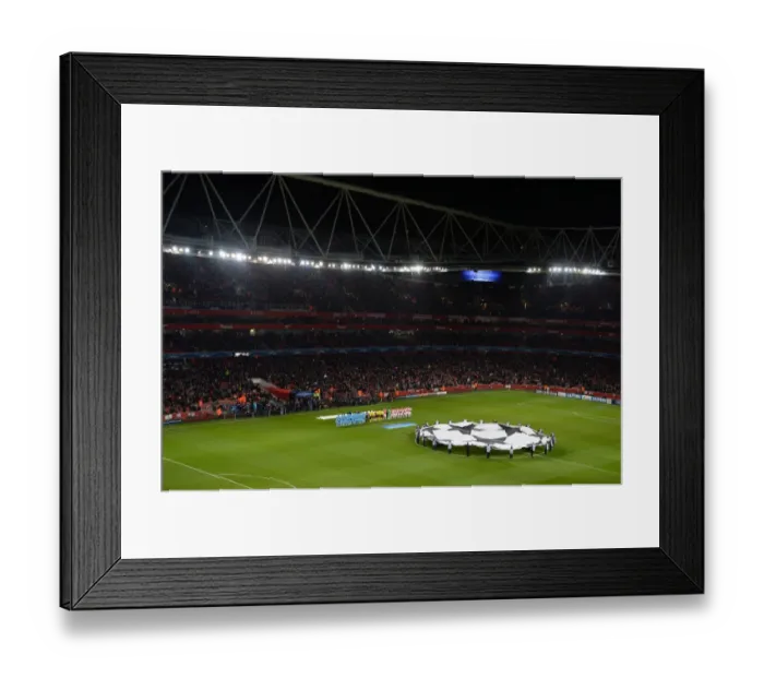 Framed Print : Arsenal's Emirates Stadium: Preparing for Marseille in the Champions League Framed Print : Arsenal's Emirates Stadium: Preparing for Marseille in the Champions League