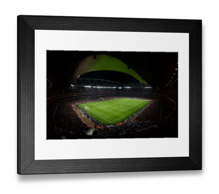 Framed Print : Arsenal at Emirates Stadium: Arsenal vs. Olympique de Marseille, UEFA Champions League (2013)