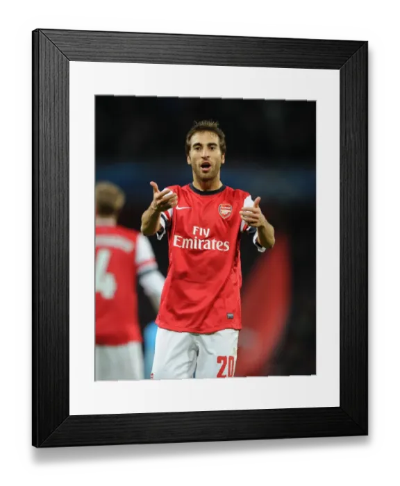 Framed Print : Mathieu Flamini in Action: Arsenal vs. Olympique de Marseille, UEFA Champions League (2013)