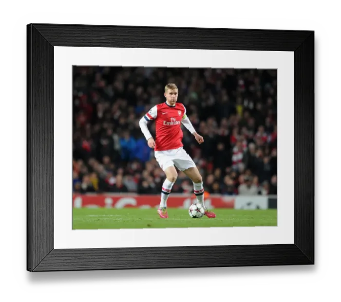 Framed Print : Per Mertesacker (Arsenal). Arsenal 2: 0 Olympic Marseille. UEFA Champions League. Group F Framed Print : Per Mertesacker (Arsenal). Arsenal 2: 0 Olympic Marseille. UEFA Champions League. Group F