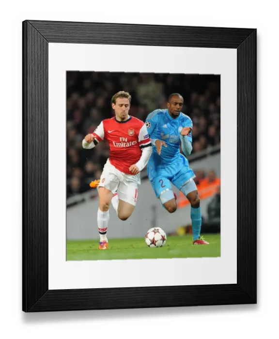 Framed Print : Clash of Champions: Monreal vs. Abdallah, Arsenal vs. Marseille (2013-14) Framed Print : Clash of Champions: Monreal vs. Abdallah, Arsenal vs. Marseille (2013-14)