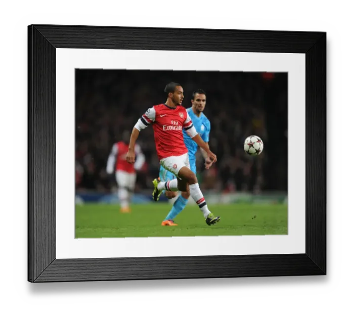 Framed Print : Theo Walcott in Action: Arsenal vs Olympique de Marseille, UEFA Champions League (2013) Framed Print : Theo Walcott in Action: Arsenal vs Olympique de Marseille, UEFA Champions League (2013)