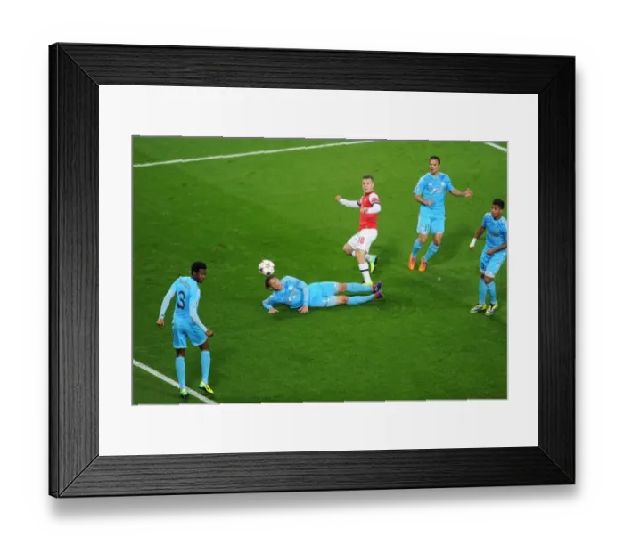Framed Print : Jack Wilshere's Thrilling Winner: Arsenal vs. Marseille, UEFA Champions League, 2013