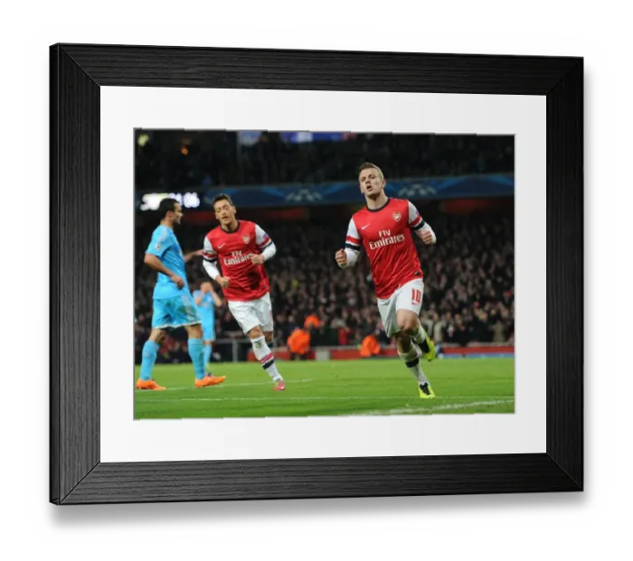 Framed Print : Jack Wilshere's Brilliant Brace: Arsenal vs. Olympique de Marseille, Champions League 2013