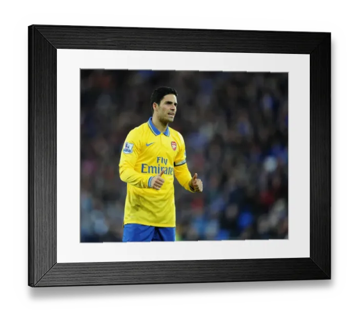 Framed Print : Mikel Arteta Leads Arsenal Against Cardiff City (2013-14) Framed Print : Mikel Arteta Leads Arsenal Against Cardiff City (2013-14)