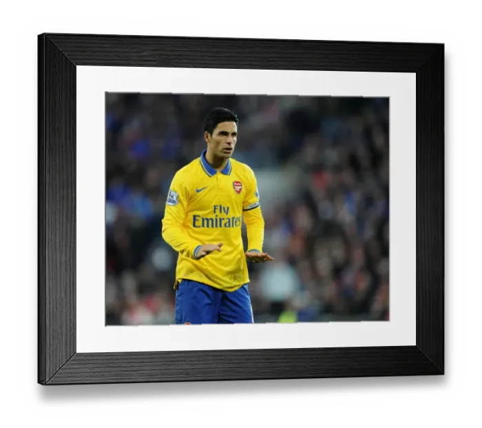 Framed Print : Mikel Arteta Leads Arsenal in Cardiff (2013-14) Framed Print : Mikel Arteta Leads Arsenal in Cardiff (2013-14)