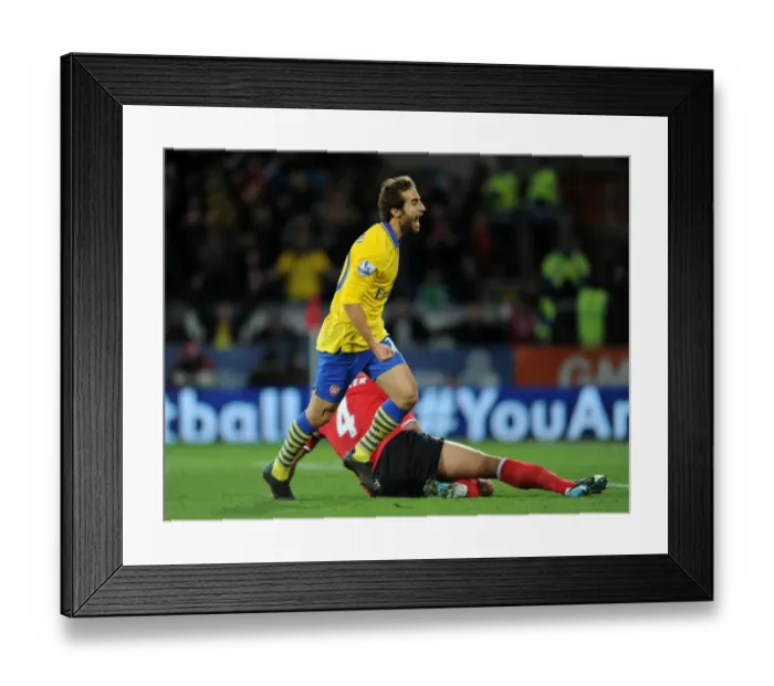 Framed Print : Mathieu Flamini Scores Arsenal's Second Goal vs Cardiff City (2013-14) Framed Print : Mathieu Flamini Scores Arsenal's Second Goal vs Cardiff City (2013-14)