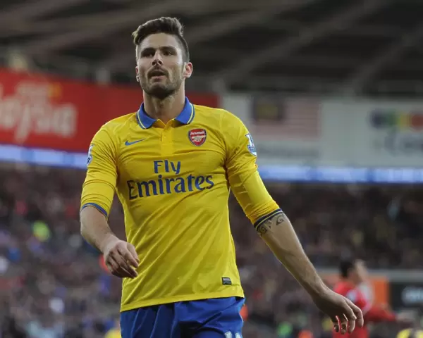 Olivier Giroud in Action: Cardiff City vs Arsenal, Premier League 2013-14