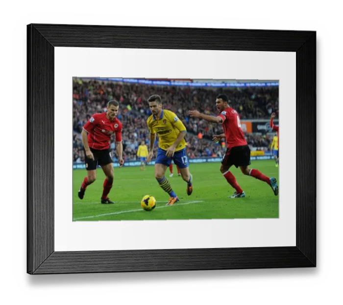 Framed Print : Olivier Giroud Breaks Through: Cardiff City vs. Arsenal, Premier League 2013-14 Framed Print : Olivier Giroud Breaks Through: Cardiff City vs. Arsenal, Premier League 2013-14