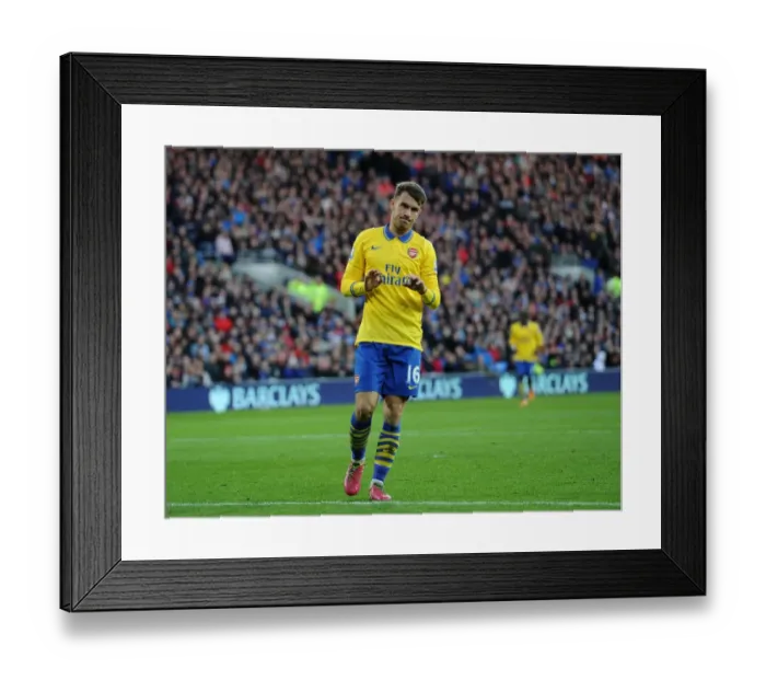 Framed Print : Aaron Ramsey Scores Silently: Cardiff City vs. Arsenal, Premier League, 2013 Framed Print : Aaron Ramsey Scores Silently: Cardiff City vs. Arsenal, Premier League, 2013