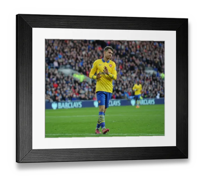 Framed Print : Silent Scorer: Aaron Ramsey's Goal for Arsenal at Cardiff City, 2013 Framed Print : Silent Scorer: Aaron Ramsey's Goal for Arsenal at Cardiff City, 2013