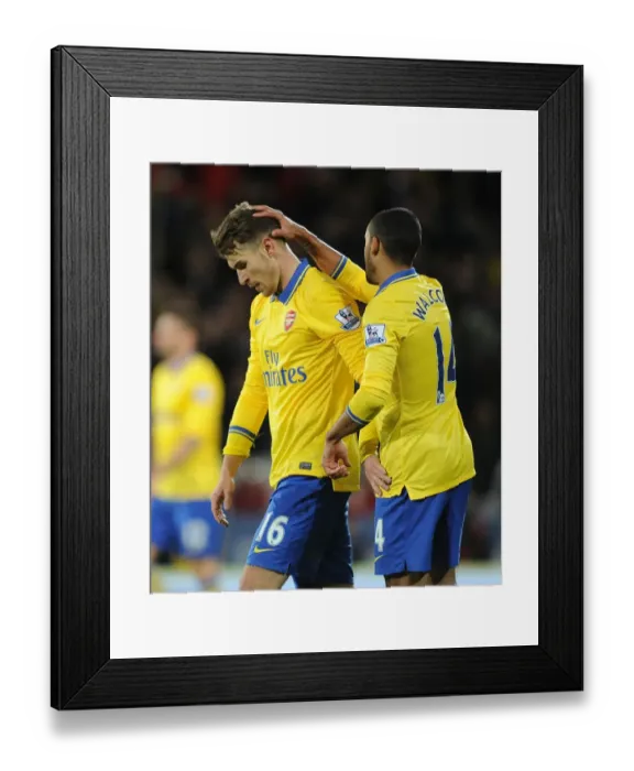 Framed Print : Unforgettable Unison: Ramsey-Walcott's Epic Goal Celebration at Cardiff City (2013-14) Framed Print : Unforgettable Unison: Ramsey-Walcott's Epic Goal Celebration at Cardiff City (2013-14)