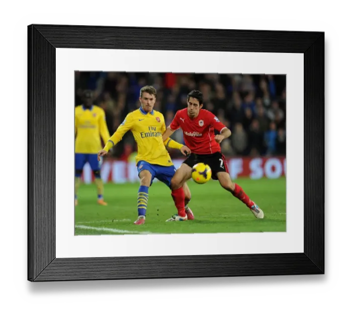 Framed Print : Aaron Ramsey Outmaneuvers Peter Whittingham: Cardiff City vs. Arsenal, Premier League 2013-14 Framed Print : Aaron Ramsey Outmaneuvers Peter Whittingham: Cardiff City vs. Arsenal, Premier League 2013-14