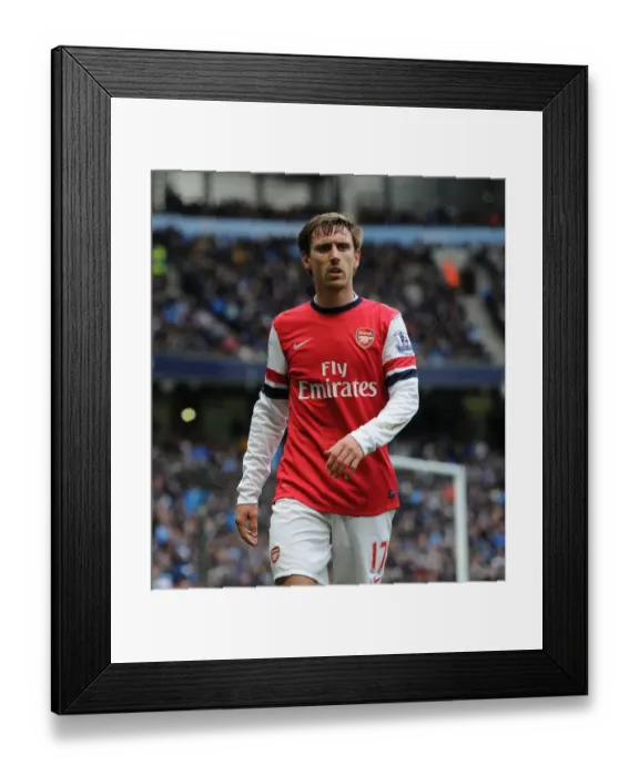 Framed Print : Nacho Monreal in Action: Manchester City vs. Arsenal (2013-14)