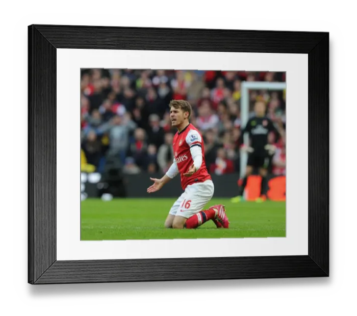 Framed Print : Aaron Ramsey in Action: Arsenal vs. Manchester City, Premier League 2013-14 Framed Print : Aaron Ramsey in Action: Arsenal vs. Manchester City, Premier League 2013-14