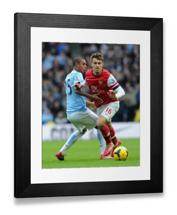 Framed Print : Ramsey vs Fernandinho: Manchester City vs Arsenal, Premier League Showdown (2013-14) Framed Print : Ramsey vs Fernandinho: Manchester City vs Arsenal, Premier League Showdown (2013-14)