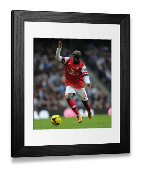 Framed Print : Bacary Sagna in Action: Manchester City vs. Arsenal, Premier League 2013-14