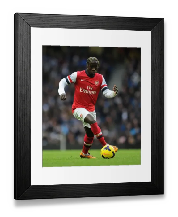 Framed Print : Bacary Sagna in Action: Arsenal vs. Manchester City, Premier League 2013-14