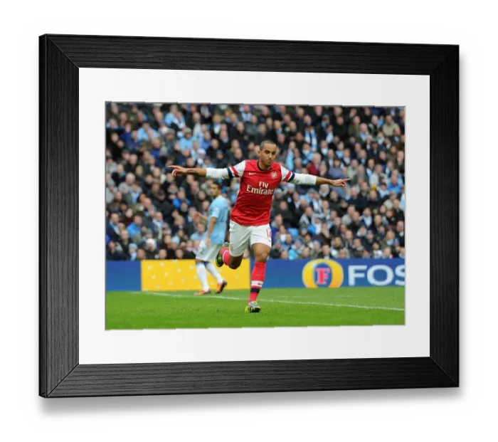Framed Print : Theo Walcott's Thrilling Goal: Arsenal's Victory at Manchester City, Premier League 2013-14 Framed Print : Theo Walcott's Thrilling Goal: Arsenal's Victory at Manchester City, Premier League 2013-14