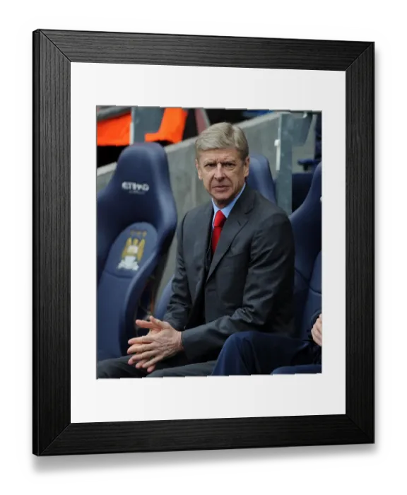 Framed Print : Arsene Wenger: Manchester City vs. Arsenal, Premier League 2013-14