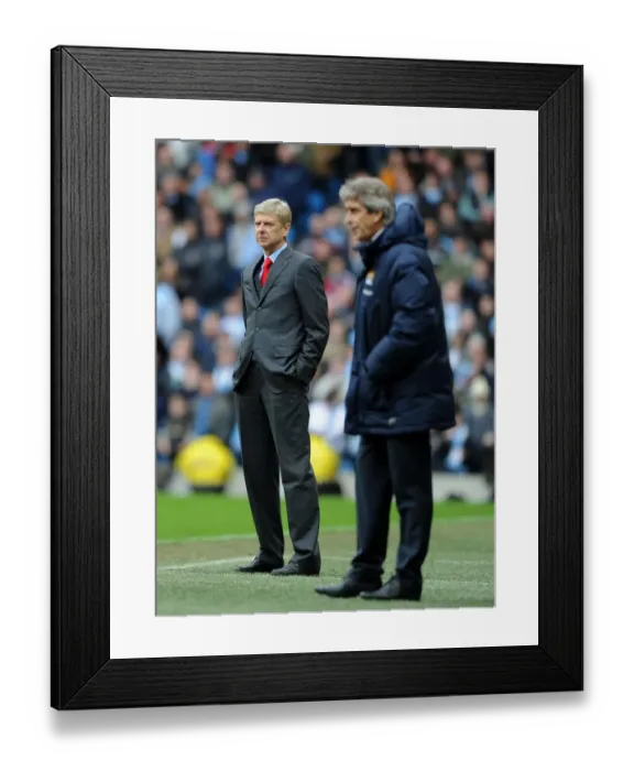 Framed Print : Arsene Wenger at Manchester City vs Arsenal (2013-14) Framed Print : Arsene Wenger at Manchester City vs Arsenal (2013-14)