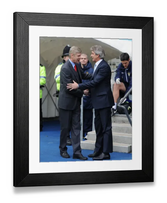 Framed Print : Arsene Wenger and Manuel Pellegrini: A Meeting of Minds - Manchester City vs. Arsenal, Premier League 2013-14 Framed Print : Arsene Wenger and Manuel Pellegrini: A Meeting of Minds - Manchester City vs. Arsenal, Premier League 2013-14