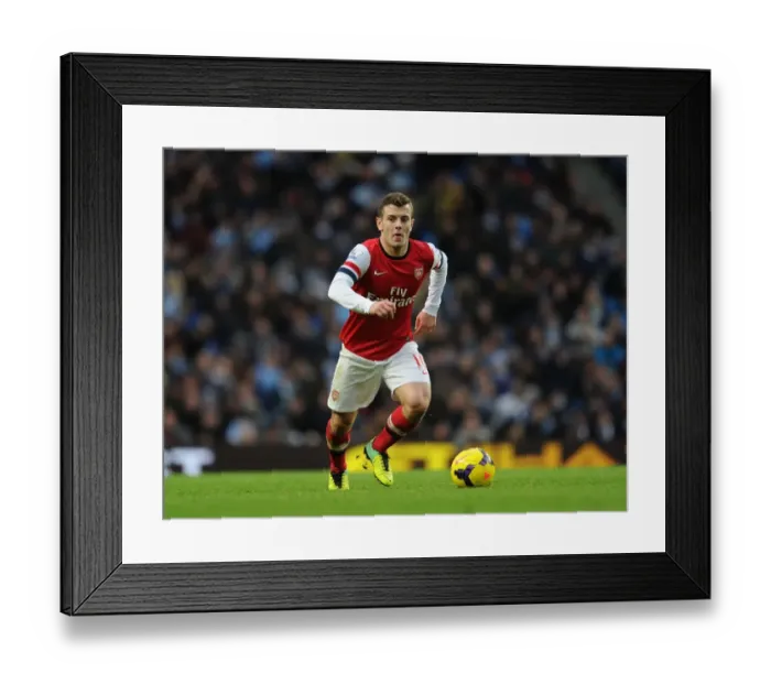 Framed Print : Jack Wilshere: Manchester City vs. Arsenal, Premier League, 2013-14