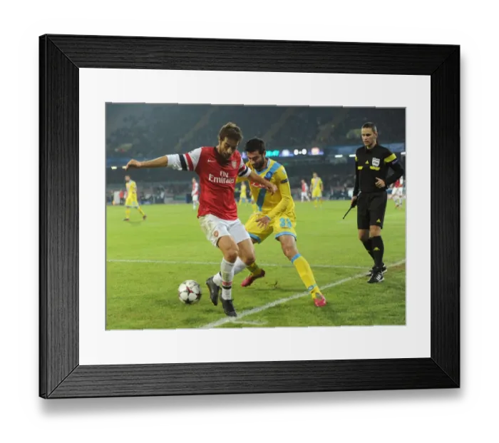 Framed Print : Flamini vs. Albiol: A Champions League Showdown at Napoli Framed Print : Flamini vs. Albiol: A Champions League Showdown at Napoli